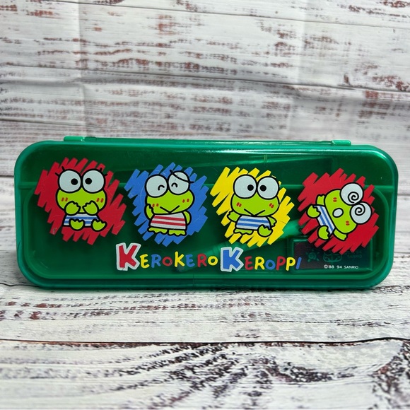 Vintage Sanrio Kero Keroppi Pencil Case With Extras PLEASE READ - Picture 2 of 11